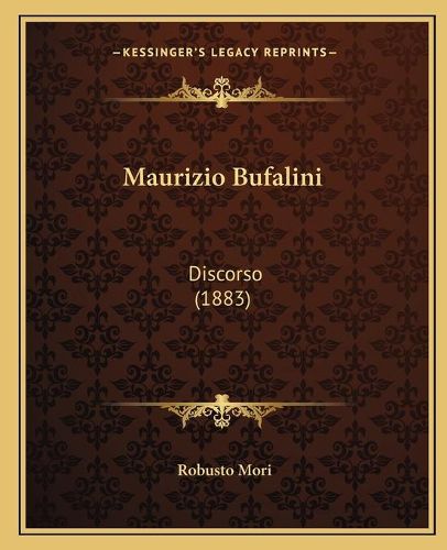 Cover image for Maurizio Bufalini: Discorso (1883)