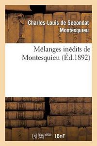 Cover image for Melanges Inedits de Montesquieu