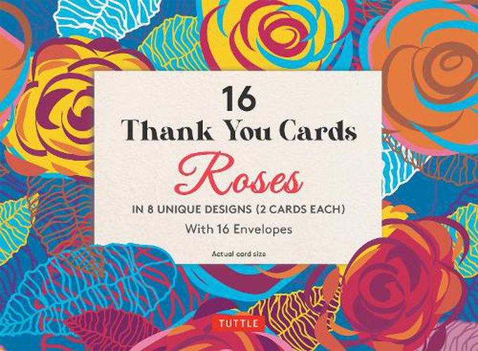 16 Thank You Cards, Roses