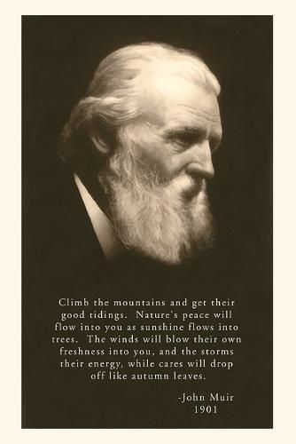 Cover image for The Vintage Journal John Muir Photo with Quote