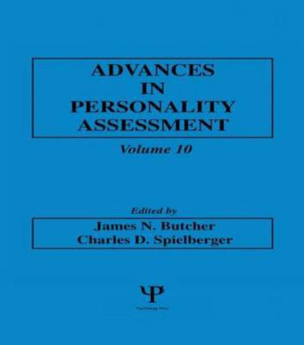 Cover image for Advances in Personality Assessment: Volume 10