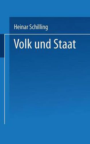 Cover image for Volk Und Staat: Geschichtliche Abhandlungen Aus Dem  Schwarzen Korps