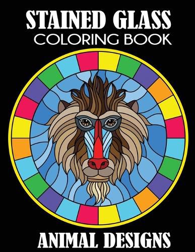 Cover image for Stained Glass Coloring Book: Animal Designs