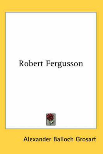 Cover image for Robert Fergusson