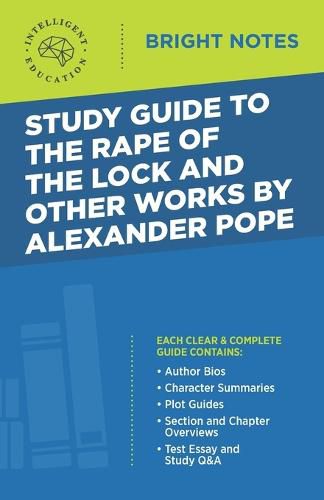 Cover image for Study Guide to the Rape of the Lock and Other Works by Alexander Pope