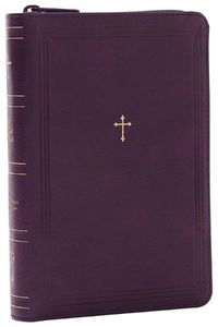 Cover image for NKJV, Compact Paragraph-Style Reference Bible, Leathersoft, Purple with zipper, Red Letter, Comfort Print: Holy Bible, New King James Version