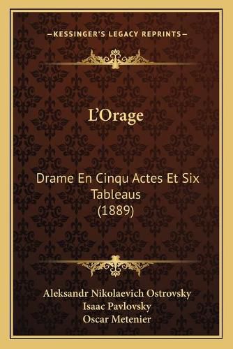 Lacentsa -A Centsorage: Drame En Cinqu Actes Et Six Tableaus (1889)