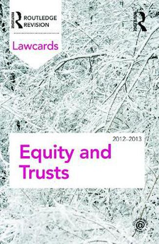 Cover image for Equity and Trusts Lawcards 2012-2013