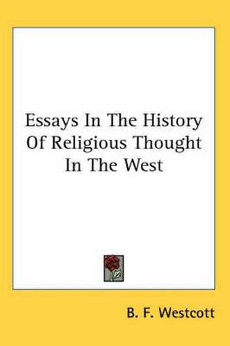 Cover image for Essays in the History of Religious Thought in the West