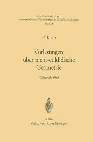 Vorlesungen uber Nicht-Euklidische Geometrie