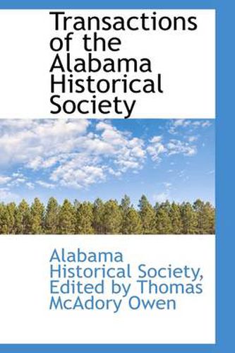 Cover image for Transactions of the Alabama Historical Society