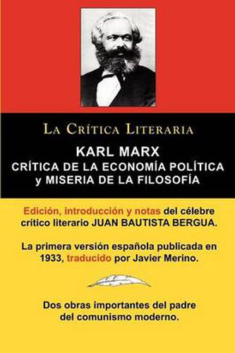 Cover image for Karl Marx: Critica de La Economia Politica (Grundrisse) y Miseria de La Filosofia, Coleccion La Critica Literaria Por El Celebre