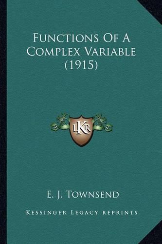 Cover image for Functions of a Complex Variable (1915)