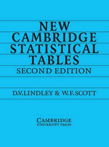 Cover image for New Cambridge Statistical Tables