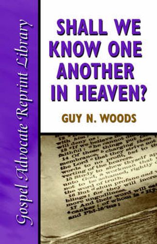 Cover image for Shall We Know One Another in Heaven