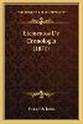 Cover image for Elementos de Cronologia (1870)