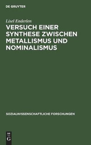 Cover image for Versuch Einer Synthese Zwischen Metallismus Und Nominalismus