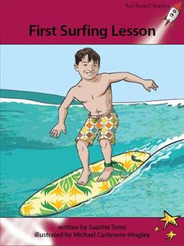 Cover image for Red Rocket Readers: Advanced Fluency 3 Fiction Set A: First Surfing Lesson (Reading Level 28/F&P Level P)