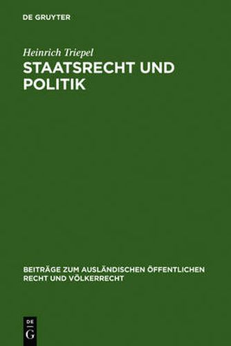 Cover image for Staatsrecht und Politik