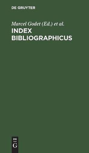 Cover image for Index bibliographicus