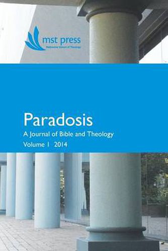 Cover image for Paradosis Vol. 1: A Journal of Bible and Theology