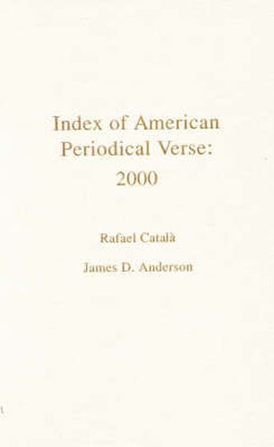 Cover image for Index of American Periodical Verse 2000