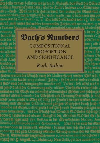 Cover image for Bach's Numbers: Compositional Proportion and Significance