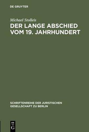 Cover image for Der lange Abschied vom 19. Jahrhundert