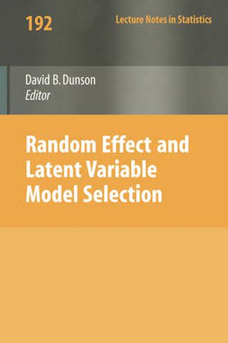 Cover image for Random Effect and Latent Variable Model Selection