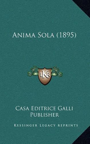 Cover image for Anima Sola (1895)