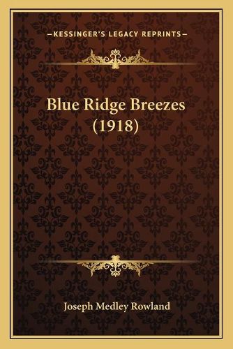 Cover image for Blue Ridge Breezes (1918)