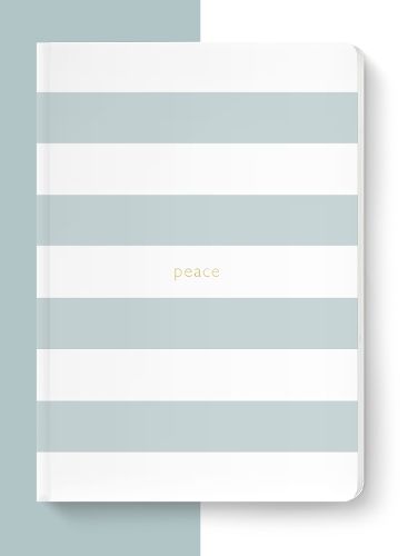 Cover image for Spirit Stationery Striped A5 Notebook: Dusty Blue
