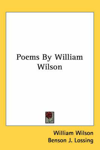 Cover image for Poems by William Wilson