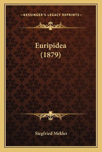 Cover image for Euripidea (1879)