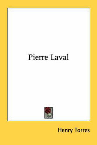 Cover image for Pierre Laval