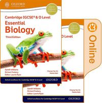 Cover image for Cambridge IGCSE (R) & O Level Essential Biology: Print and Enhanced Online Student Book Pack Third Edition