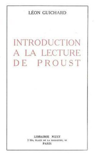 Introduction a la Lecture de Proust