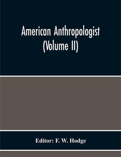 Cover image for American Anthropologist (Volume Ii)