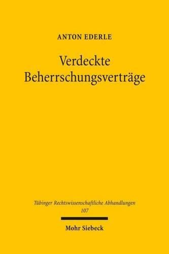 Cover image for Verdeckte Beherrschungsvertrage