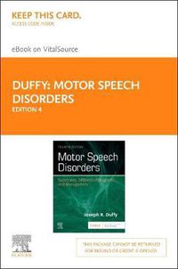 Cover image for Motor Speech Disorders Elsevier eBook on Vitalsource (Retail Access Card): Substrates, Differential Diagnosis, and Manag