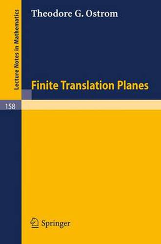 Cover image for Finite Translation Planes