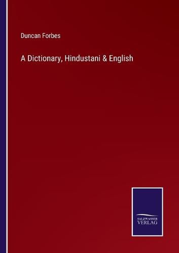 Cover image for A Dictionary, Hindustani & English