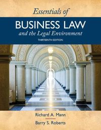 Cover image for Essentials of Business Law and the Legal Environment