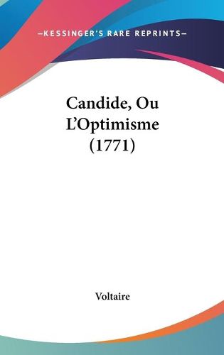 Cover image for Candide, Ou L'Optimisme (1771)