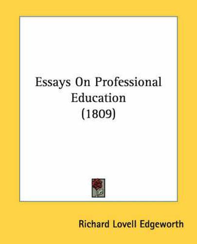 Cover image for Essays on Professional Education (1809)
