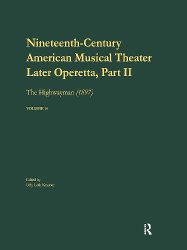 Cover image for Later Operetta, Part II: The Highwayman (1897)