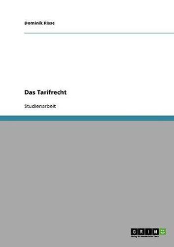 Cover image for Das Tarifrecht