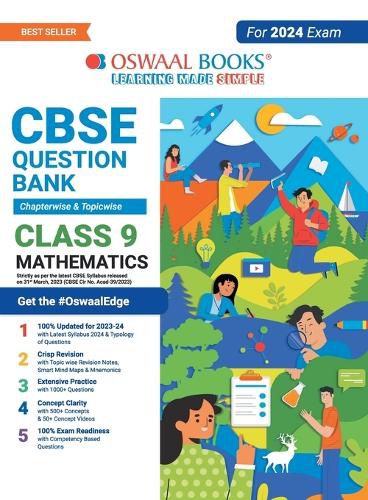 Cover image for Oswaal CBSE Chapterwise & Topicwise Question Bank Class 9 Mathematics Book (For 2023-24 Exam)