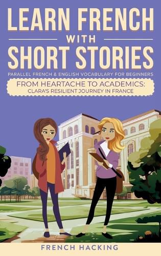 Cover image for Learn French With Short Stories - Parallel French & English Vocabulary for Beginners. From Heartache to Academics