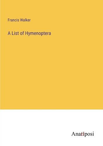 A List of Hymenoptera